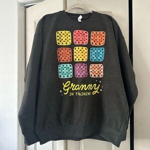 Granny in Training Sweater tlyarncrafts XL crochet